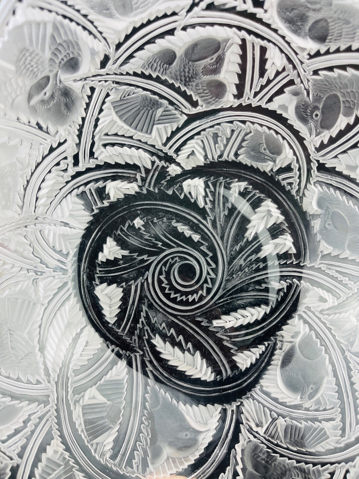 Coupe En Cristal Lalique Modèle Pinsons