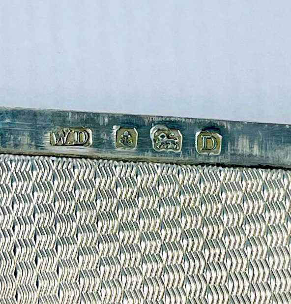 Etui Porte Cartes De Visites En Argent Anglais Birmingham 1928