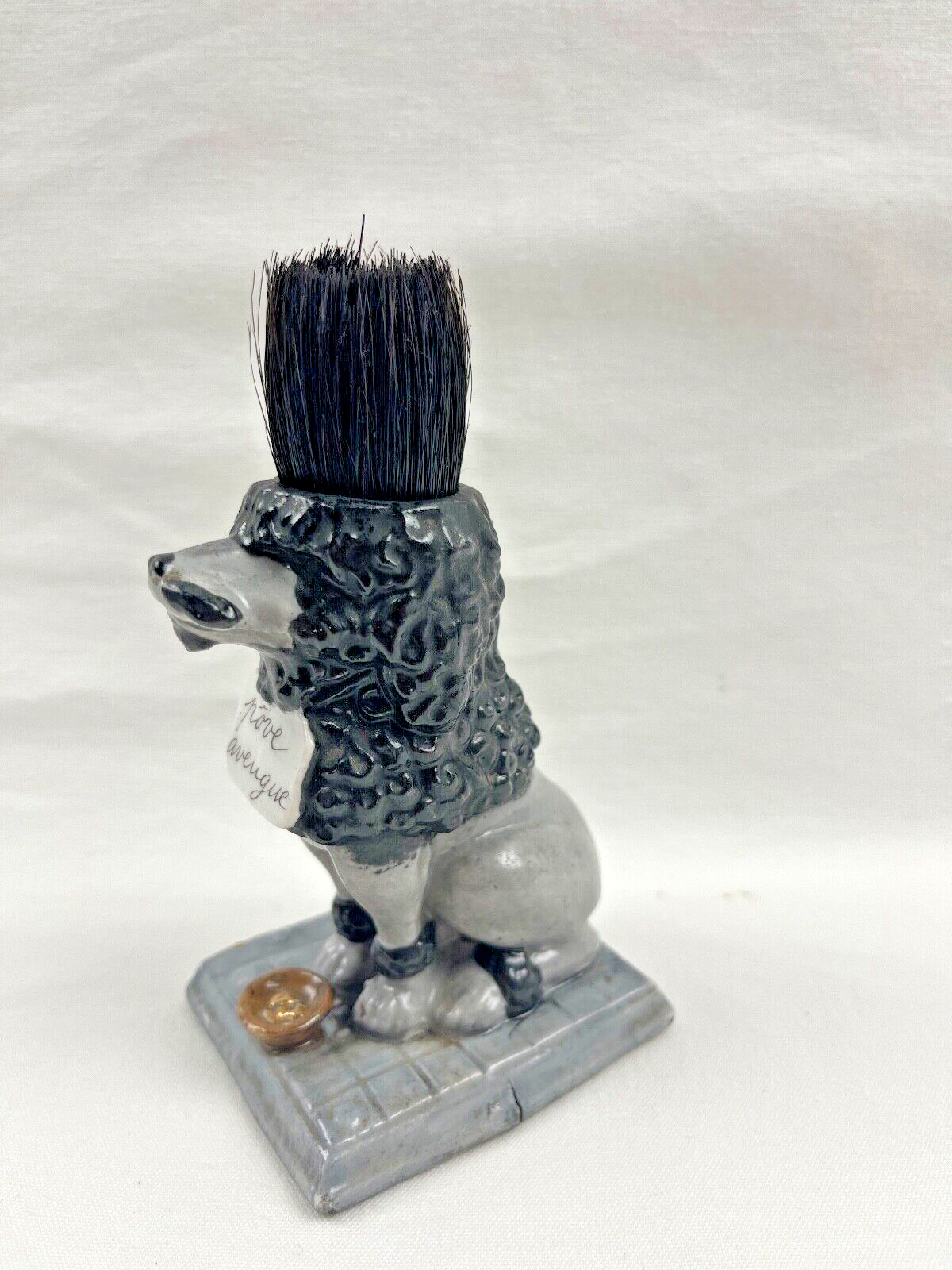 Essuie-plume en porcelaine, figurine de chien