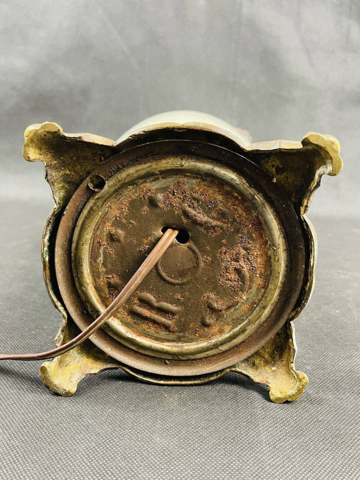 Pied de lampe en porcelaine craquelée de Chine