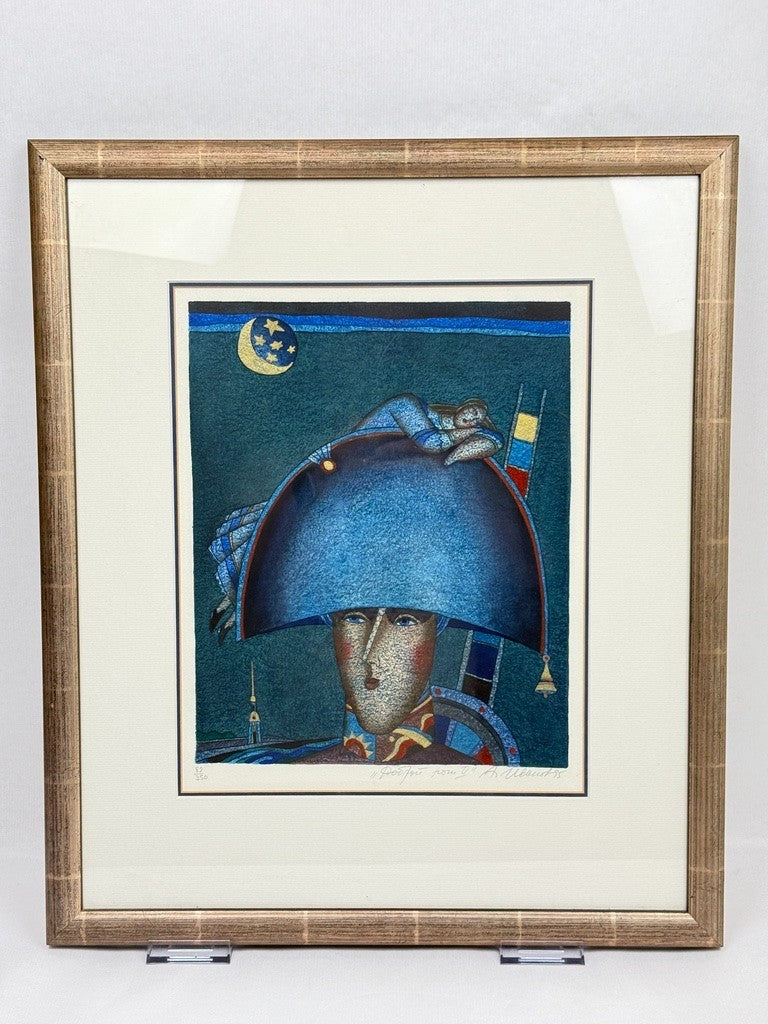 Lithographie Alexander Ivanov 1950-1996 Bonne nuit