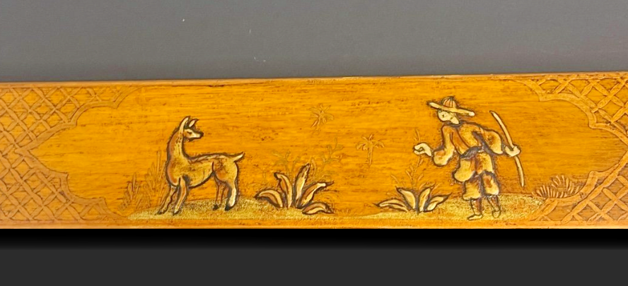 Miroir Asiatique En Bois Laqué N°2