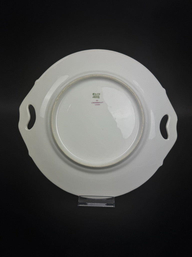Service à dessert en porcelaine de Limoges Bernardaud avec plat et 12 assiettes