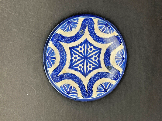 Maroc, Coupe, Assiette Sur Talon En Faïence De Fès Serghini Père 1920 N°3