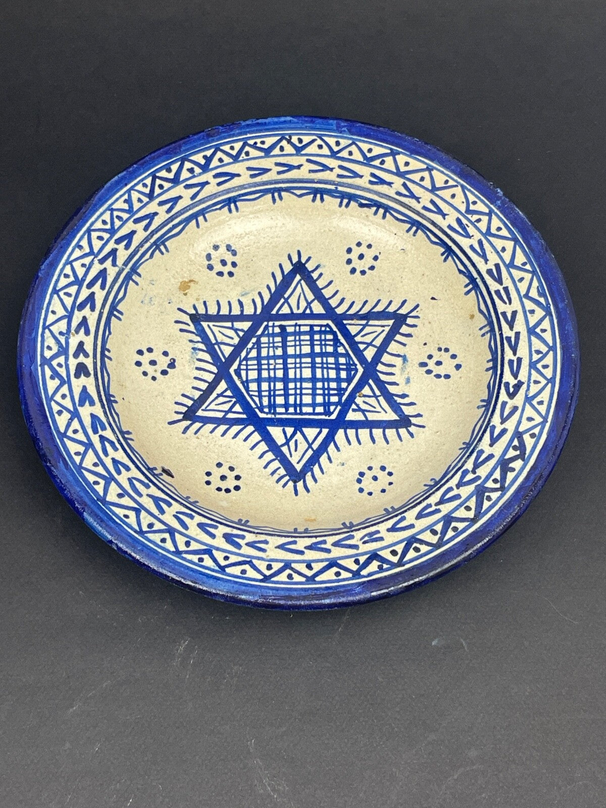 Maroc, Coupe, Assiette Sur Talon En Faïence De Fès Milieu 20ème N°1