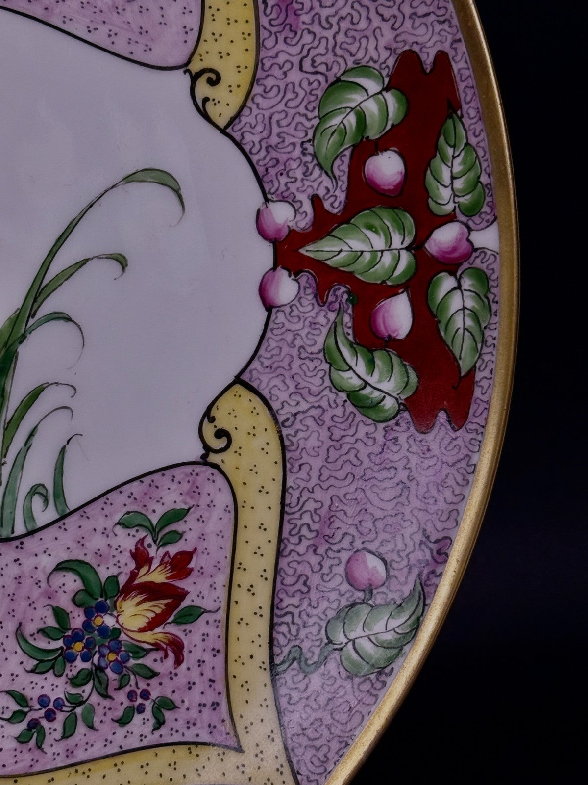 Grande assiette en porcelaine de Limoges Henri Creance