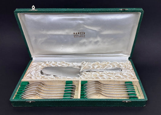 Service à Gâteaux, Fourchettes Et Pelle, Modèle Rubans Croisés