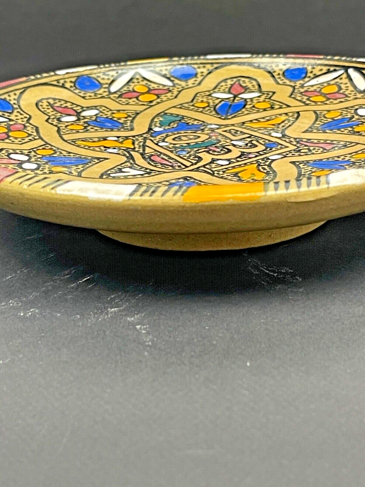 Maroc, Coupe, Assiette Sur Talon En Faïence De Fès Serghini Père N°2