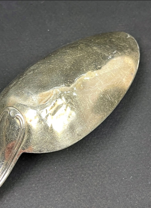 Très Grande Cuillère De Service En Argent 1er Coq