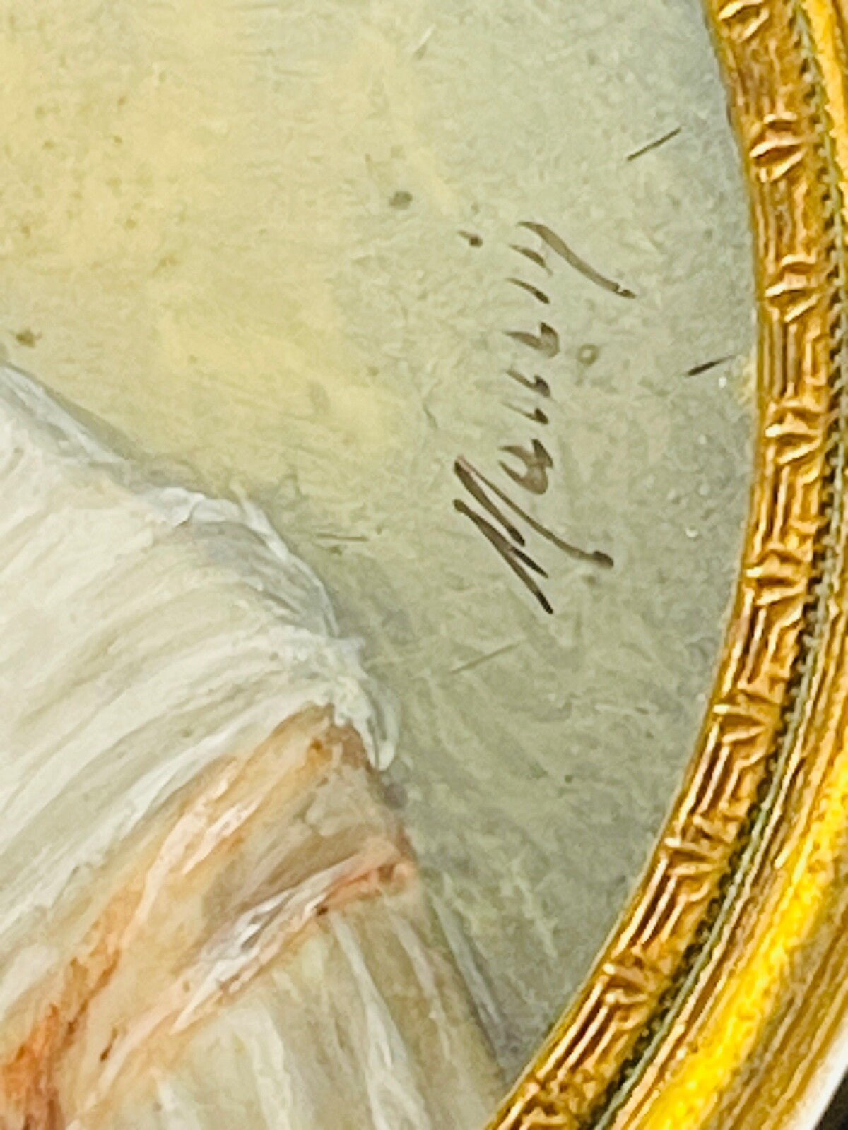 Charmante miniature portrait de Dame de qualité