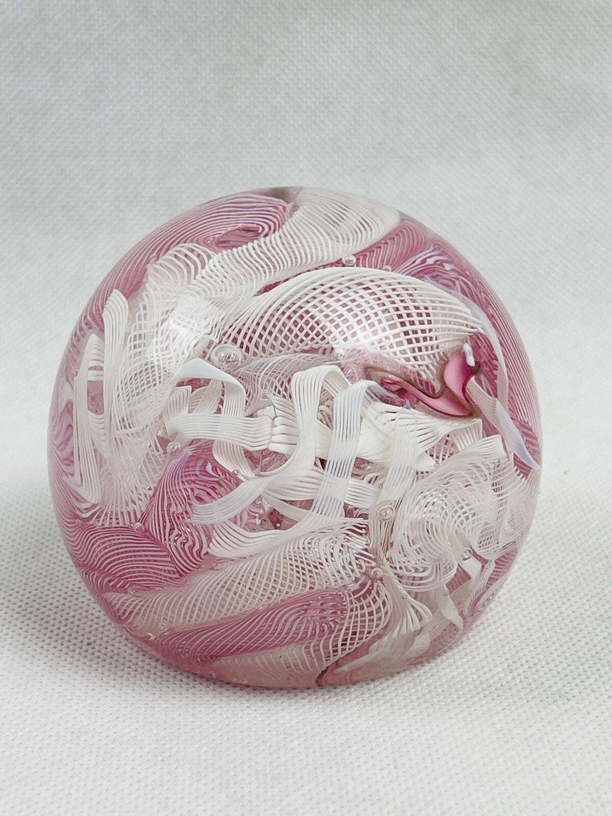 Presse papier - sulfure, Latticino - n° 44