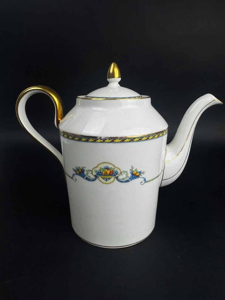 Service à thé en porcelaine Bernardaud Limoges décor Corne d’abondance
