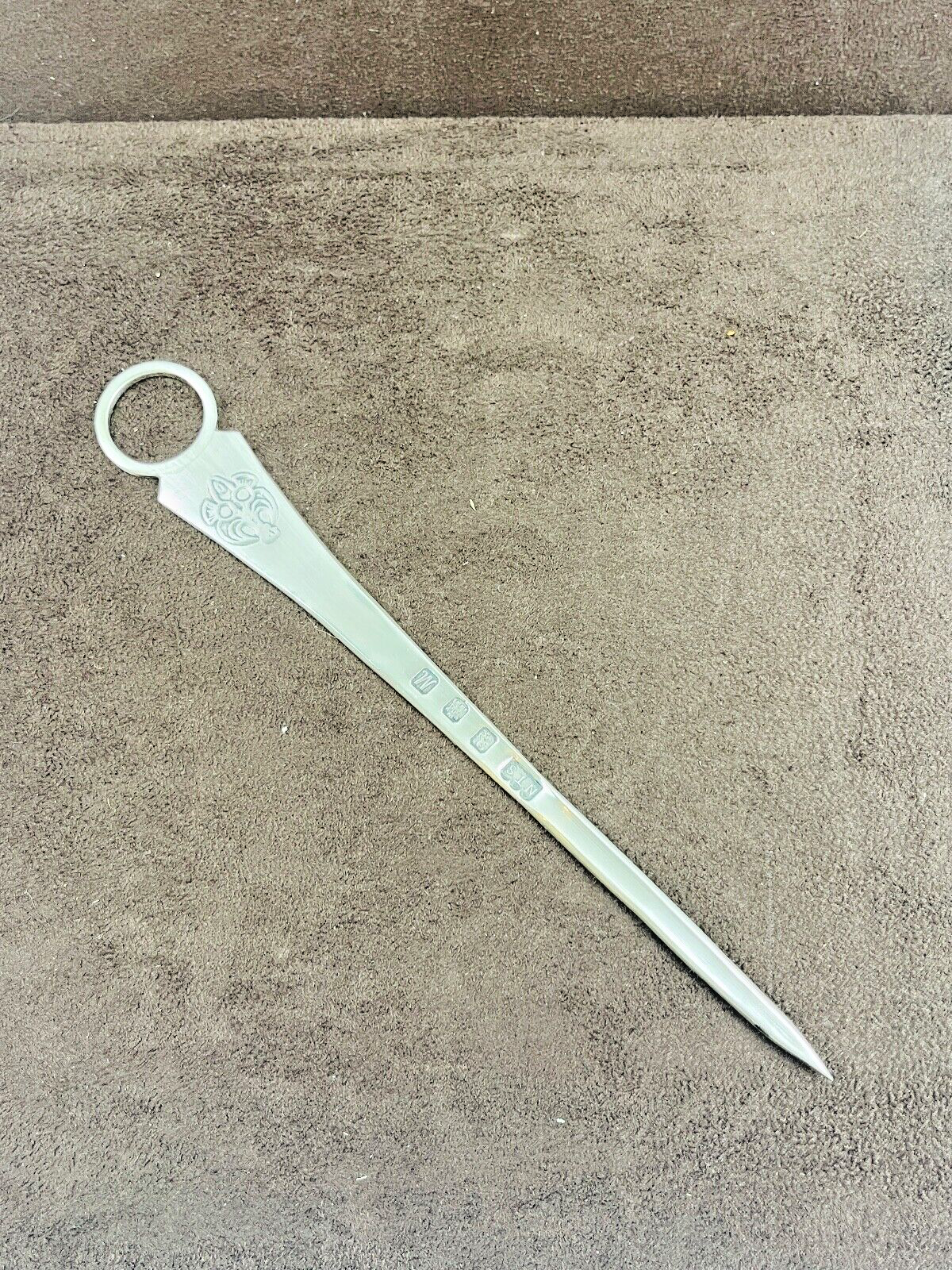 Ouvre-lettre, coupe-papier en argent  massif anglais, Edinburgh 1986