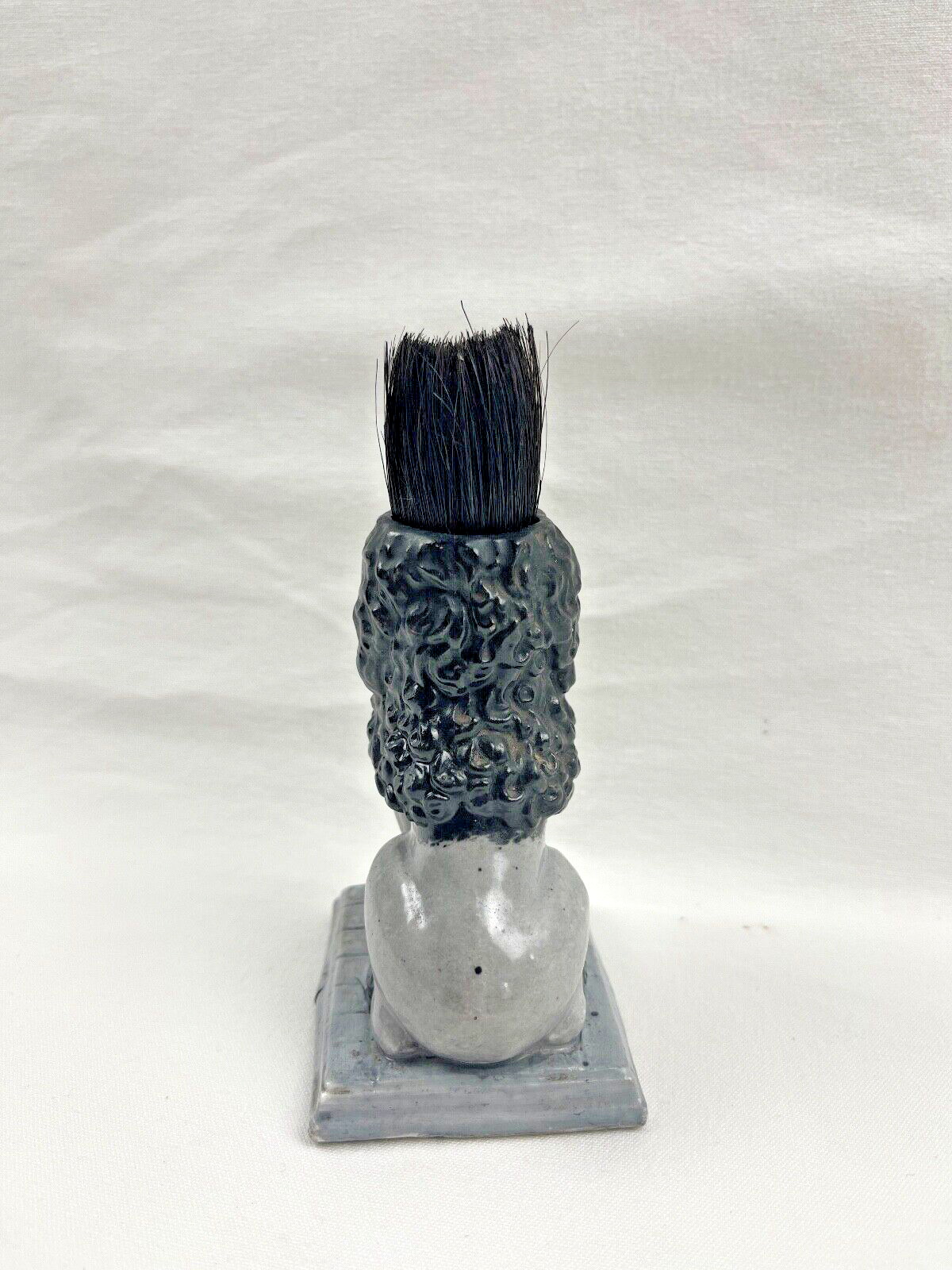Essuie-plume en porcelaine, figurine de chien