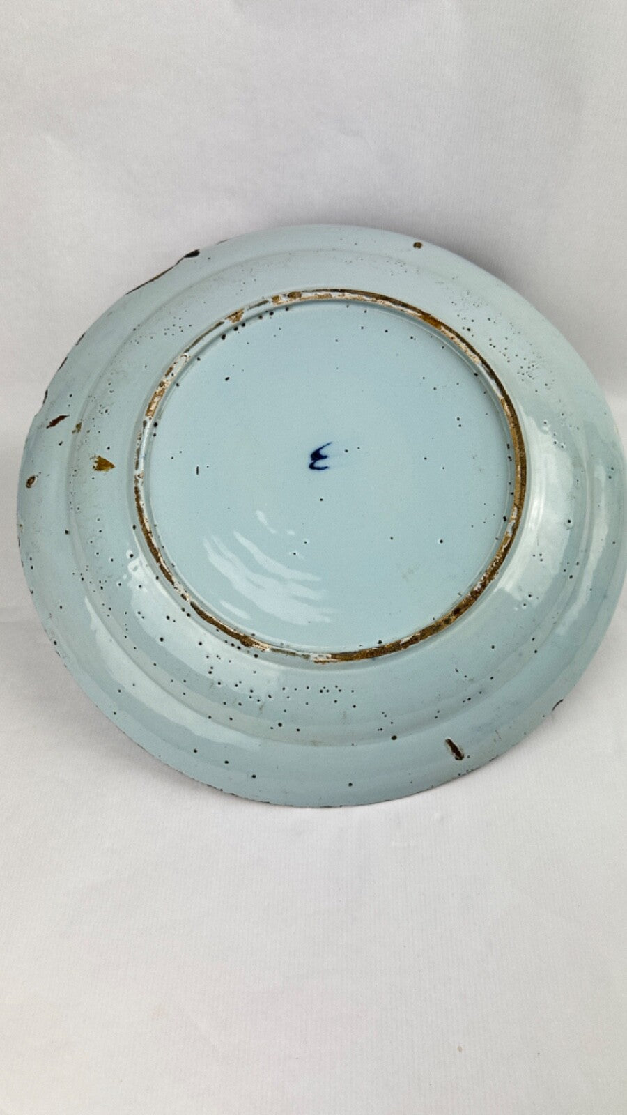 Grand Plat en faience 18ème  de Delft 35 cm