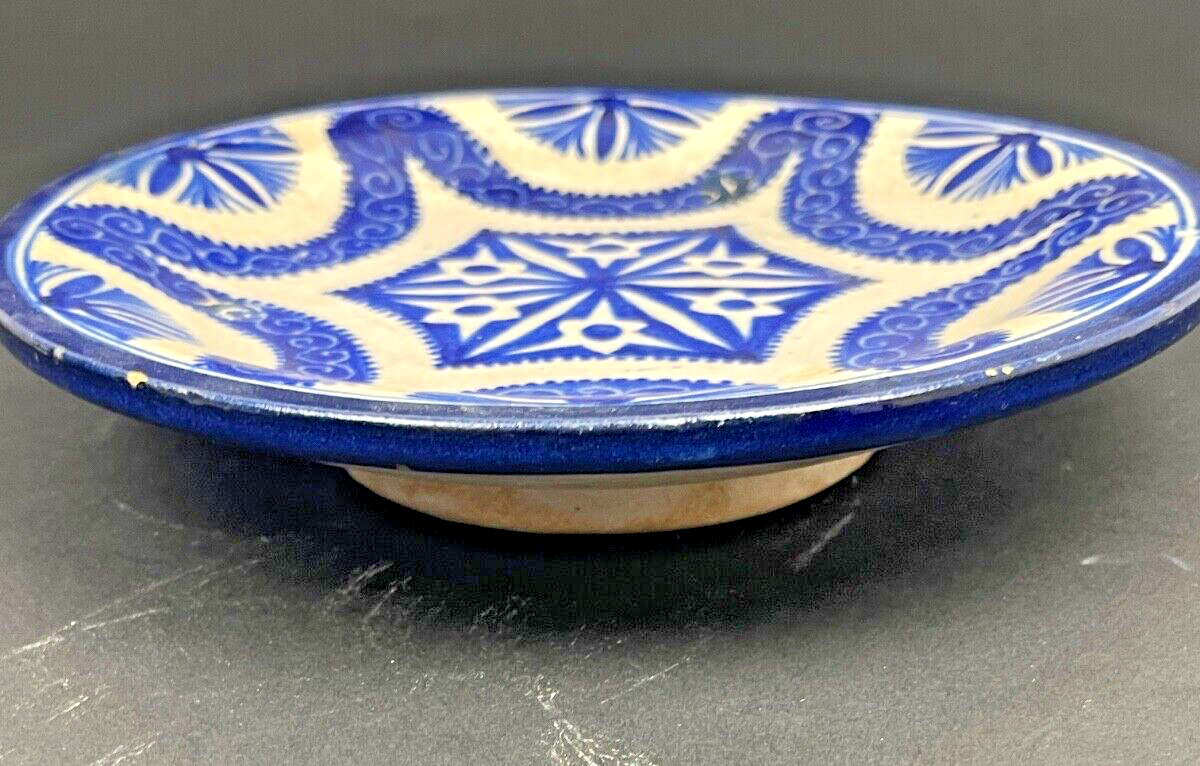 Maroc, Coupe, Assiette Sur Talon En Faïence De Fès Serghini Père 1920 N°3