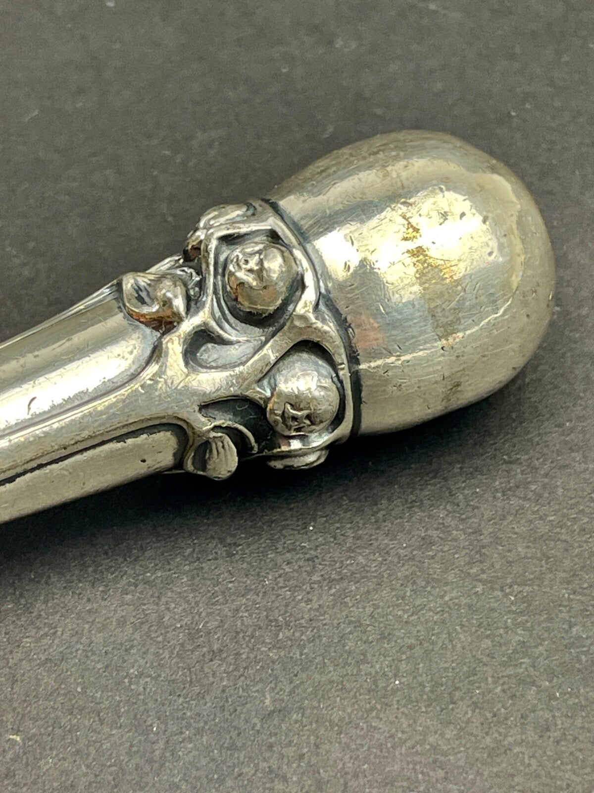 Sceau En Bronze Argenté Art Nouveau