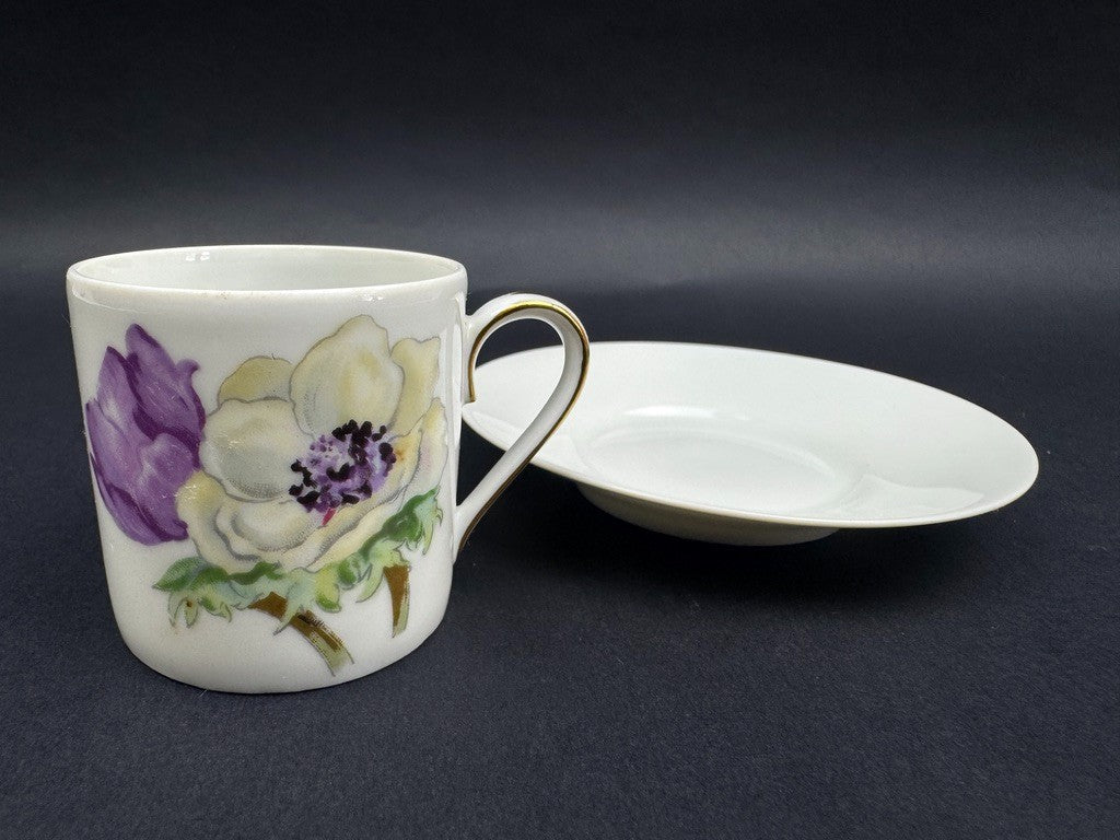 Coffret 6 tasses a cafe porcelaine Limoges Ancienne Fabrique Royale