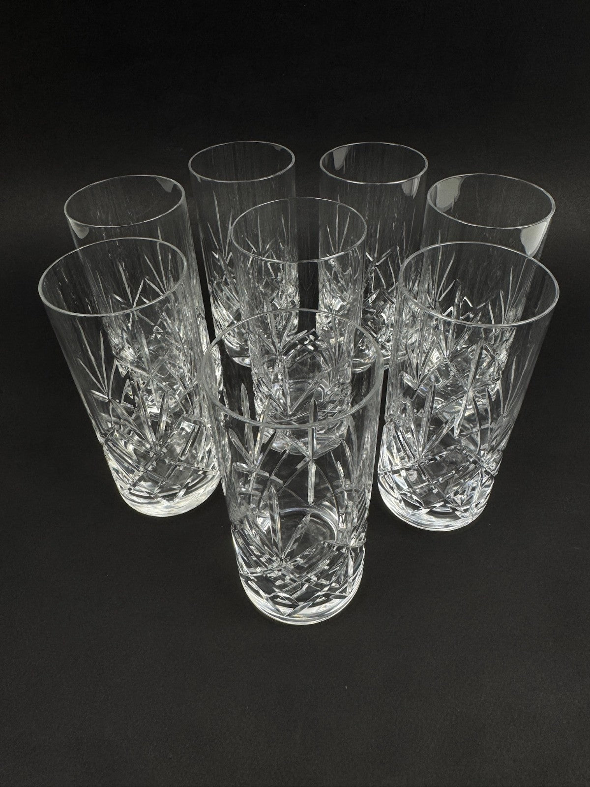 8 verres à orangeade – cristal d’Écosse taillé