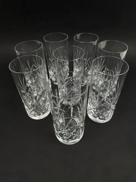8 verres à orangeade – cristal d’Écosse taillé