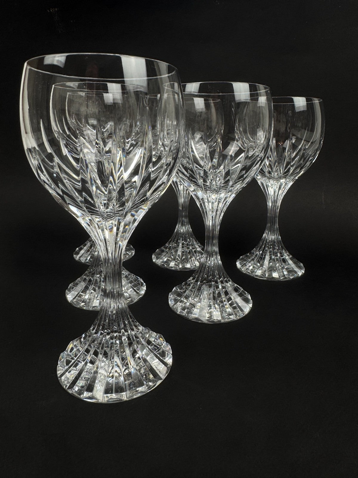 Série de 6 verres à eau 17,5 cm Masséna de Baccarat état neuf !