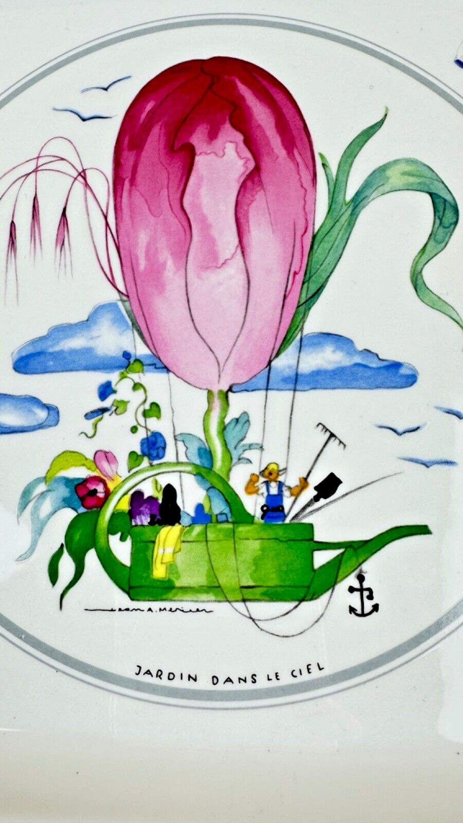 Plat à gâteau Villeroy & Boch série Jean Mercier modèle Le Ballon