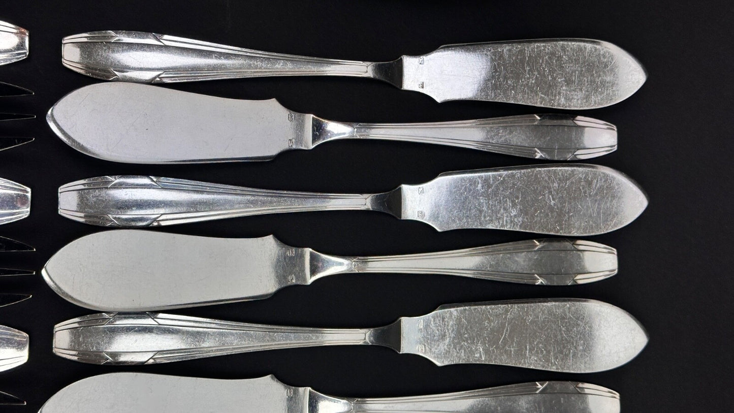 Apollo, Service à Poisson En Métal Argenté