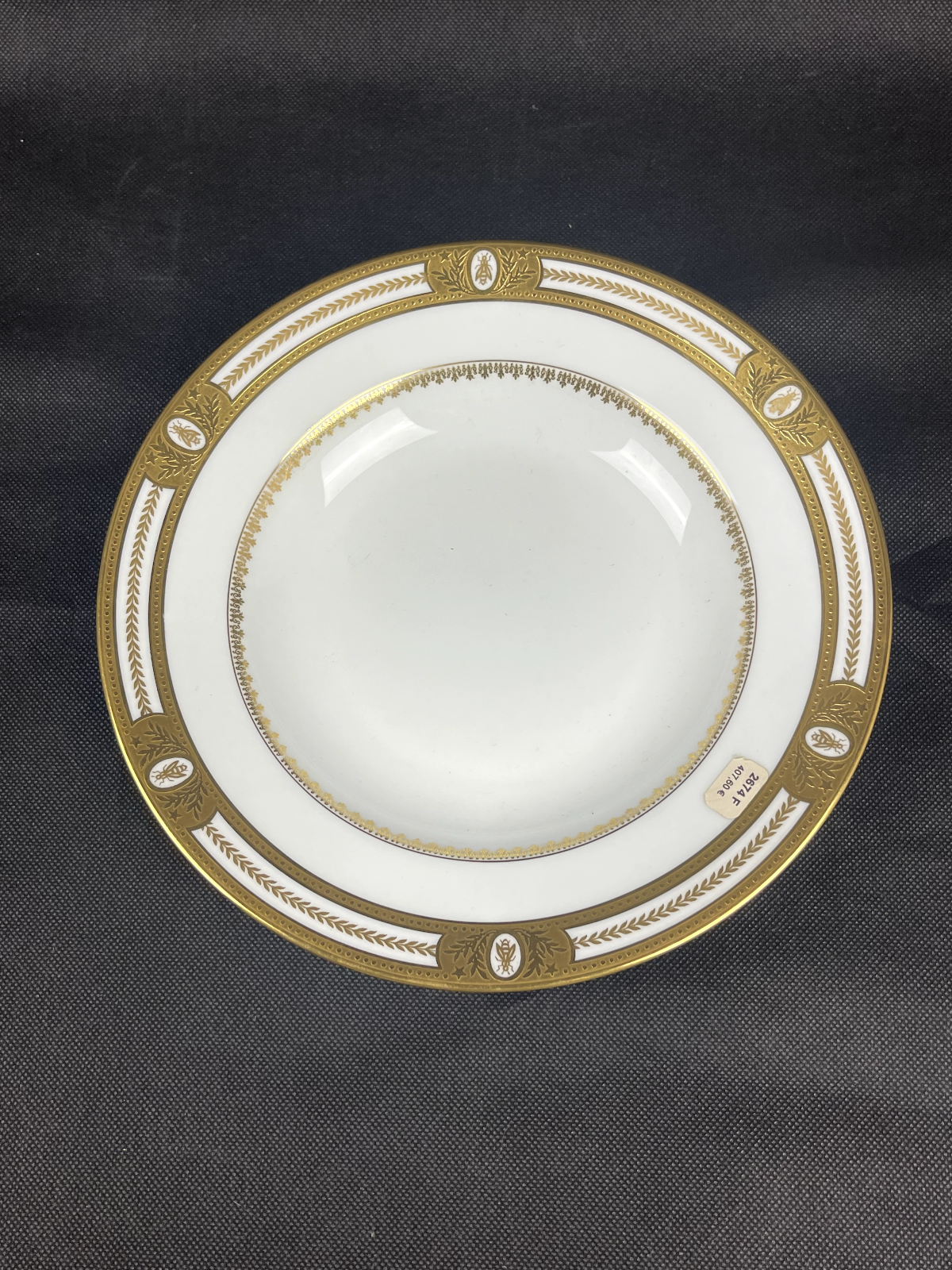 Haviland Limoges,  assiette  à soupe, modèle Les Abeilles, neuve