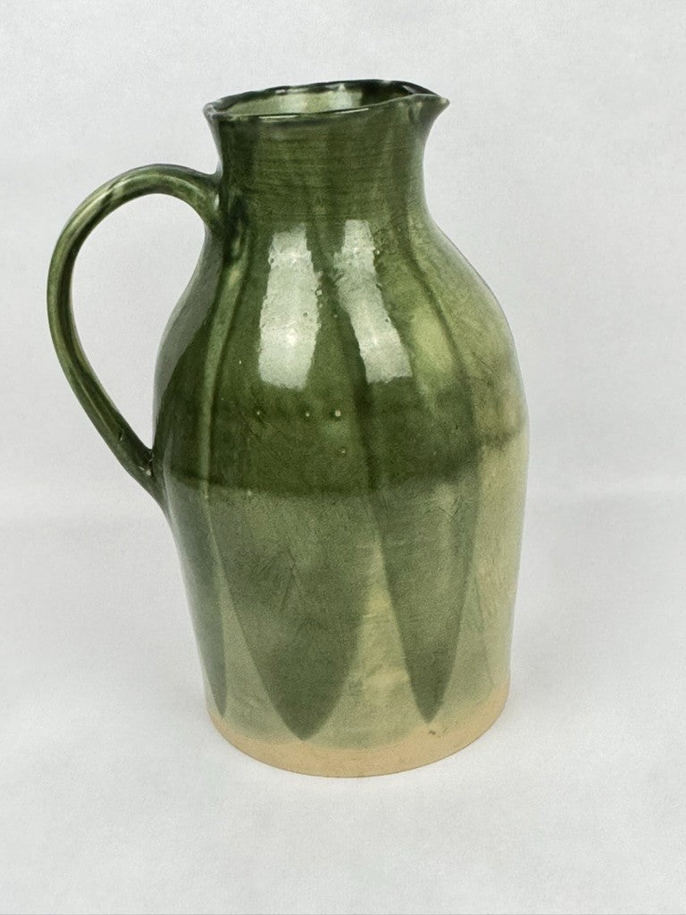 grand broc en céramique émaillé vert Maryvonne Zollinger