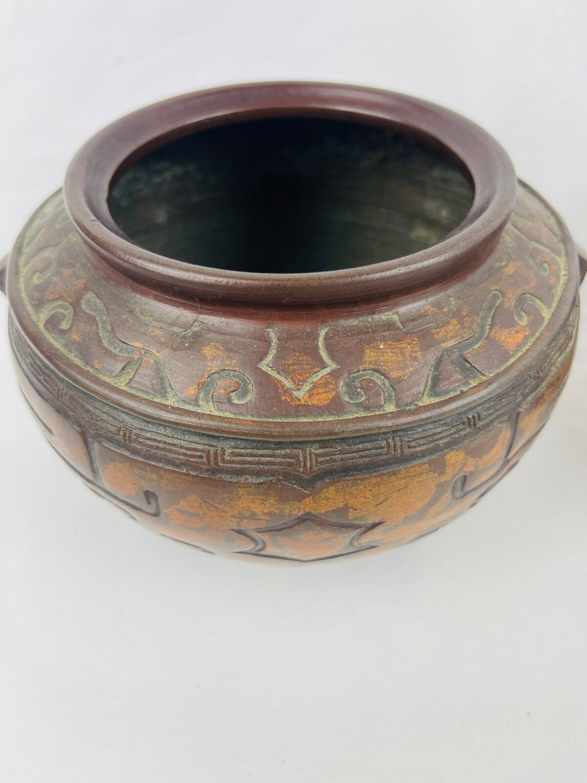 Paire de pots, vases en bronze, Chine 1900