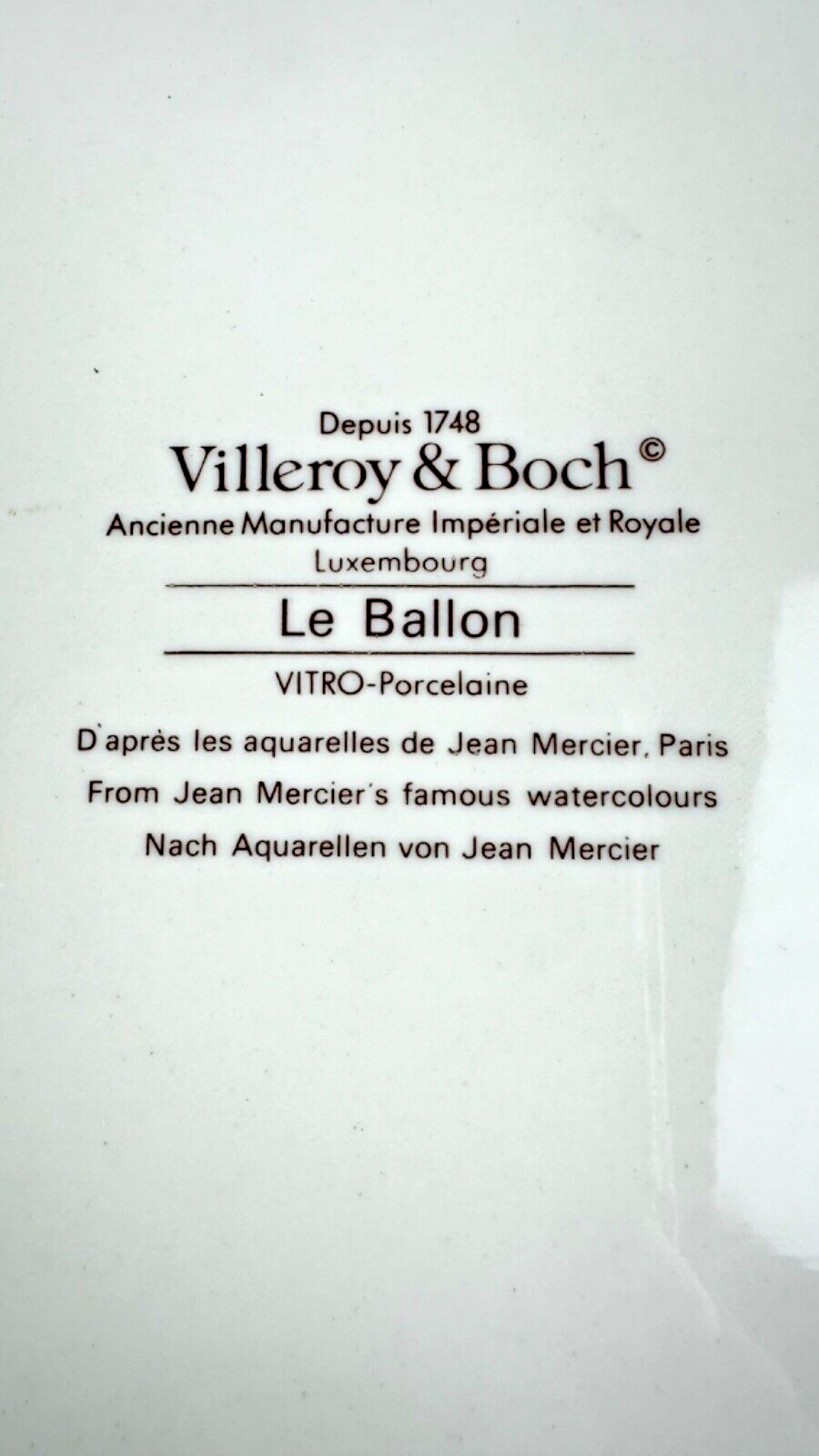 Plat à gâteau Villeroy & Boch série Jean Mercier modèle Le Ballon
