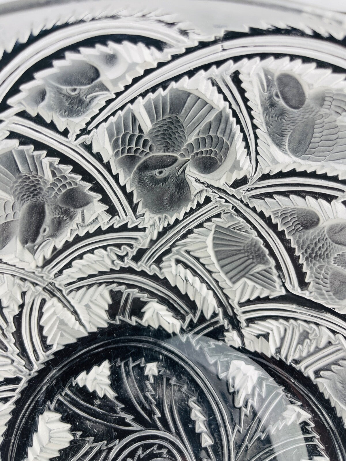 Coupe En Cristal Lalique Modèle Pinsons