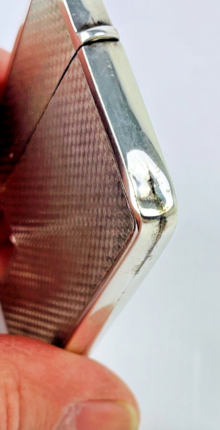 Etui Porte Cartes De Visites En Argent Anglais Birmingham 1928