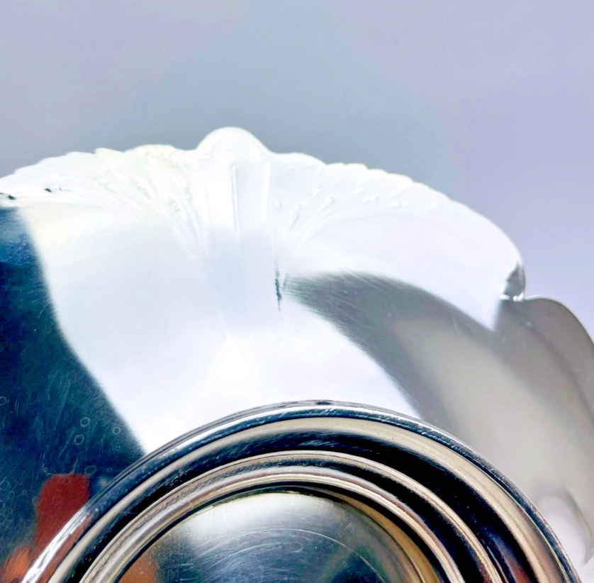 Coupe Sur Pied, Compotier, Centre De Table Art Nouveau Métal Argenté, Phenix