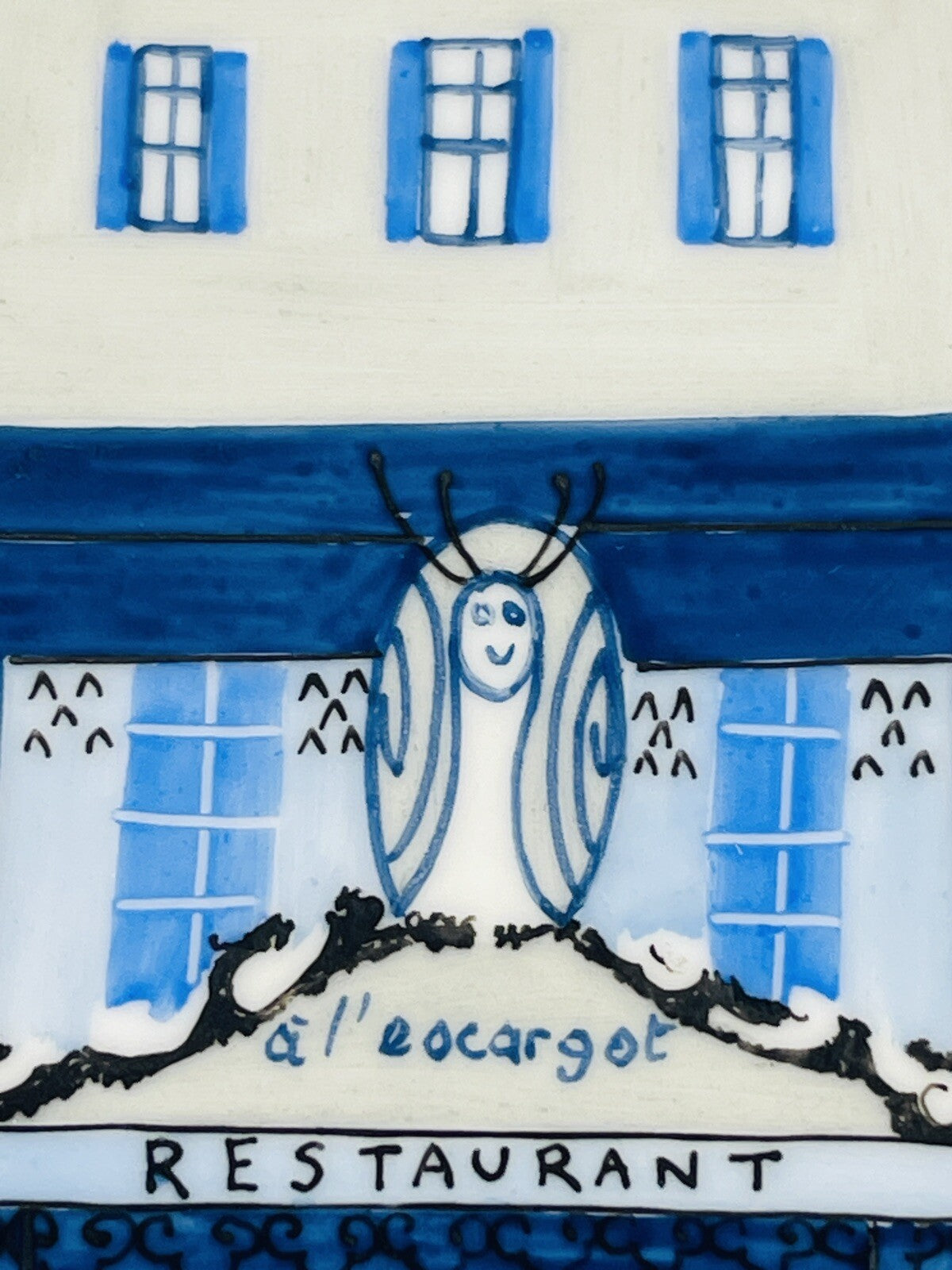 Assiette en porcelaine d'après Catherine de Boysson pour Primavera n°1