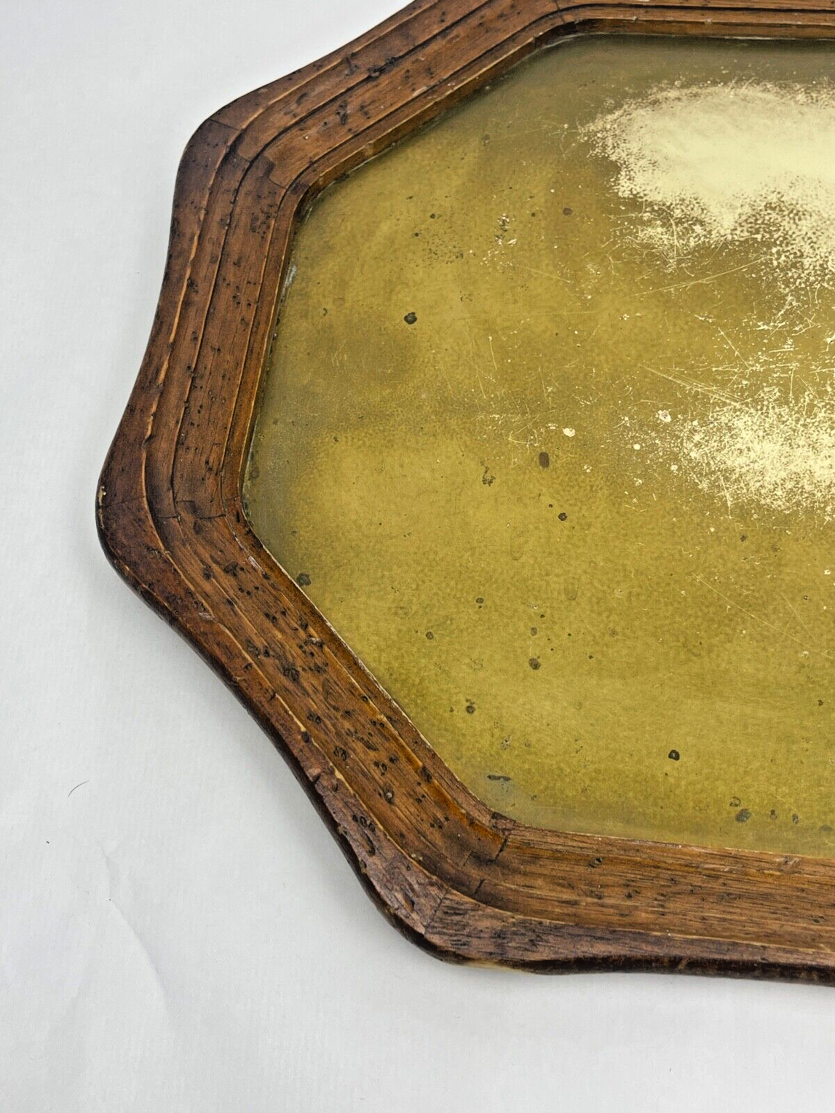 Plateau Asiatique En Laiton Et Bois Symbole bonheur et longévité
