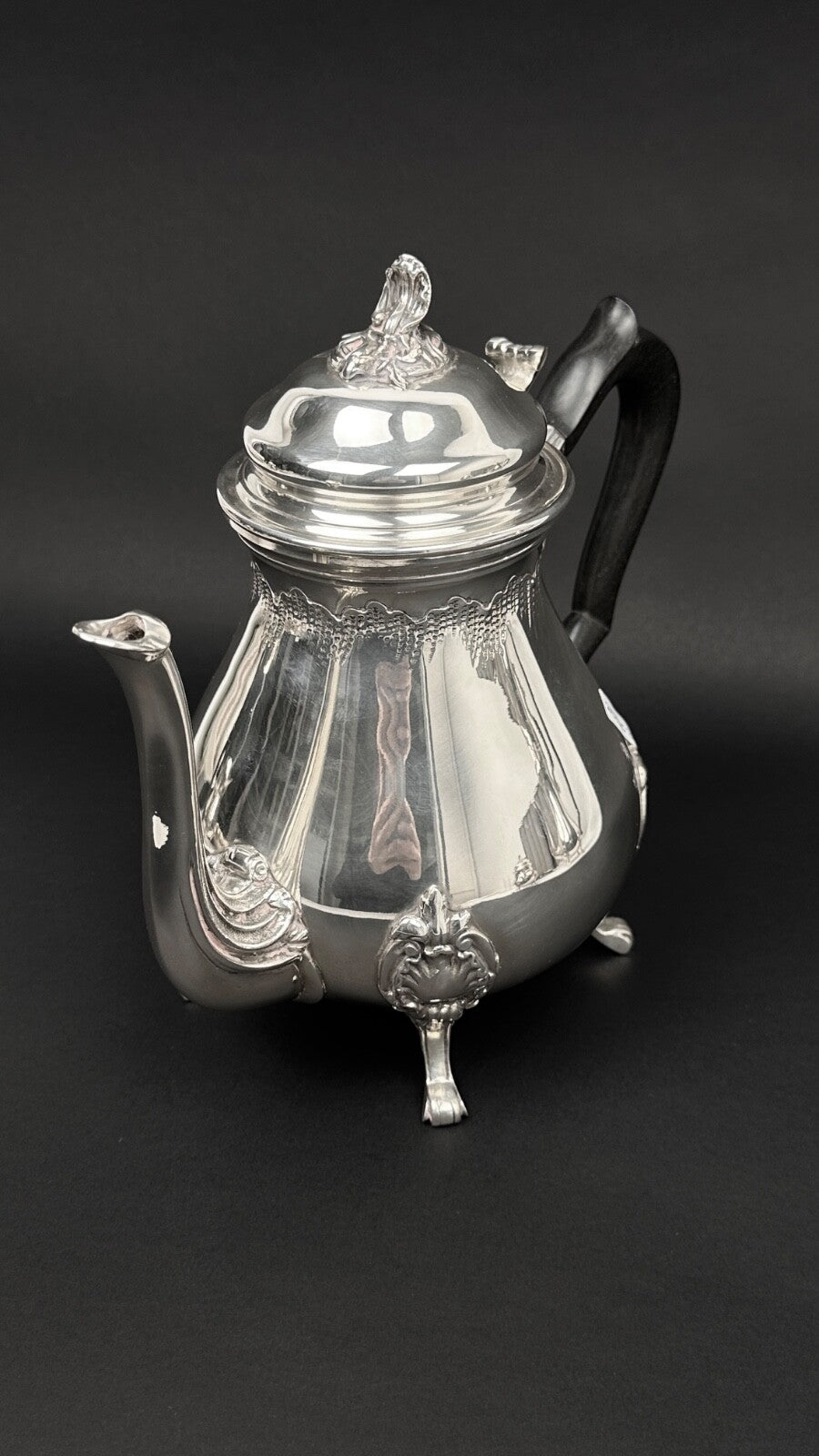 Service Thé-café En Métal Argenté Style Louis XV, 4 Pièces NEUF