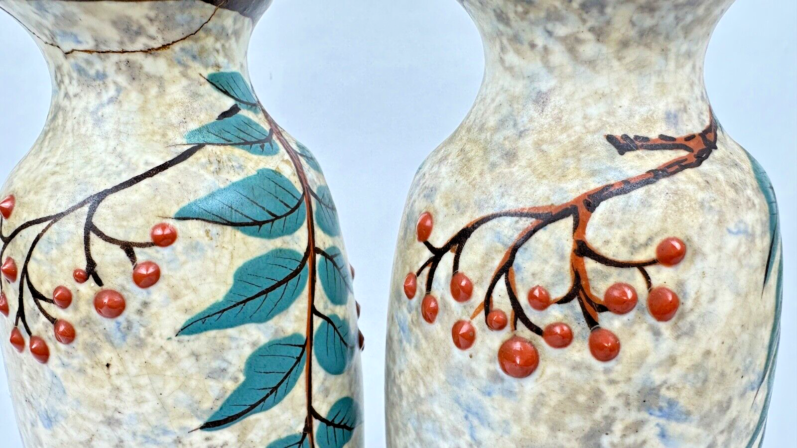 Belle Paire De Vases Art Déco De Louis Auguste Dage