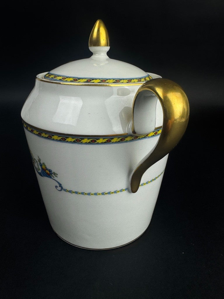 Service à thé en porcelaine Bernardaud Limoges décor Corne d’abondance