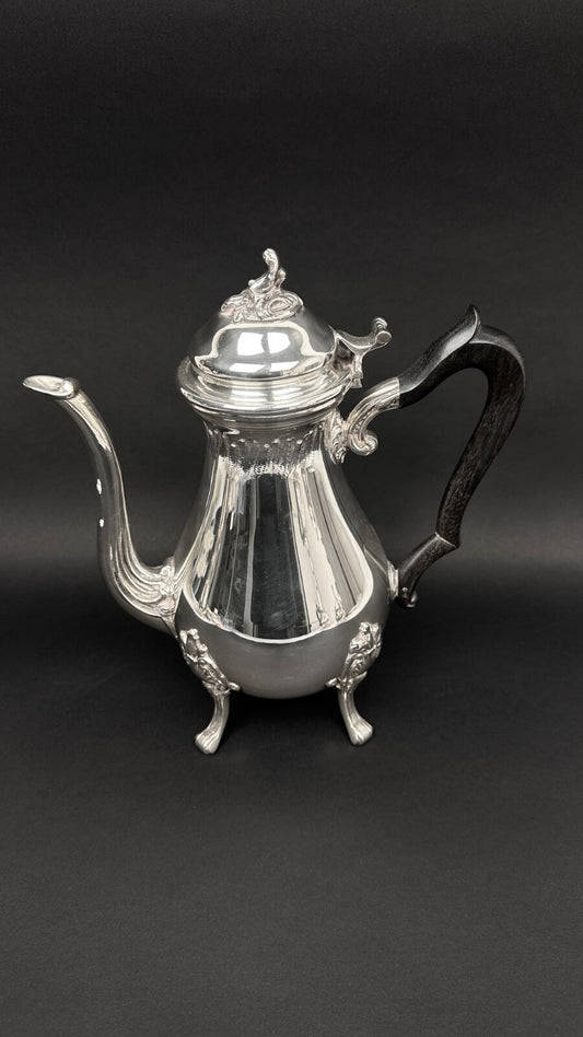 Service Thé-café En Métal Argenté Style Louis XV, 4 Pièces NEUF