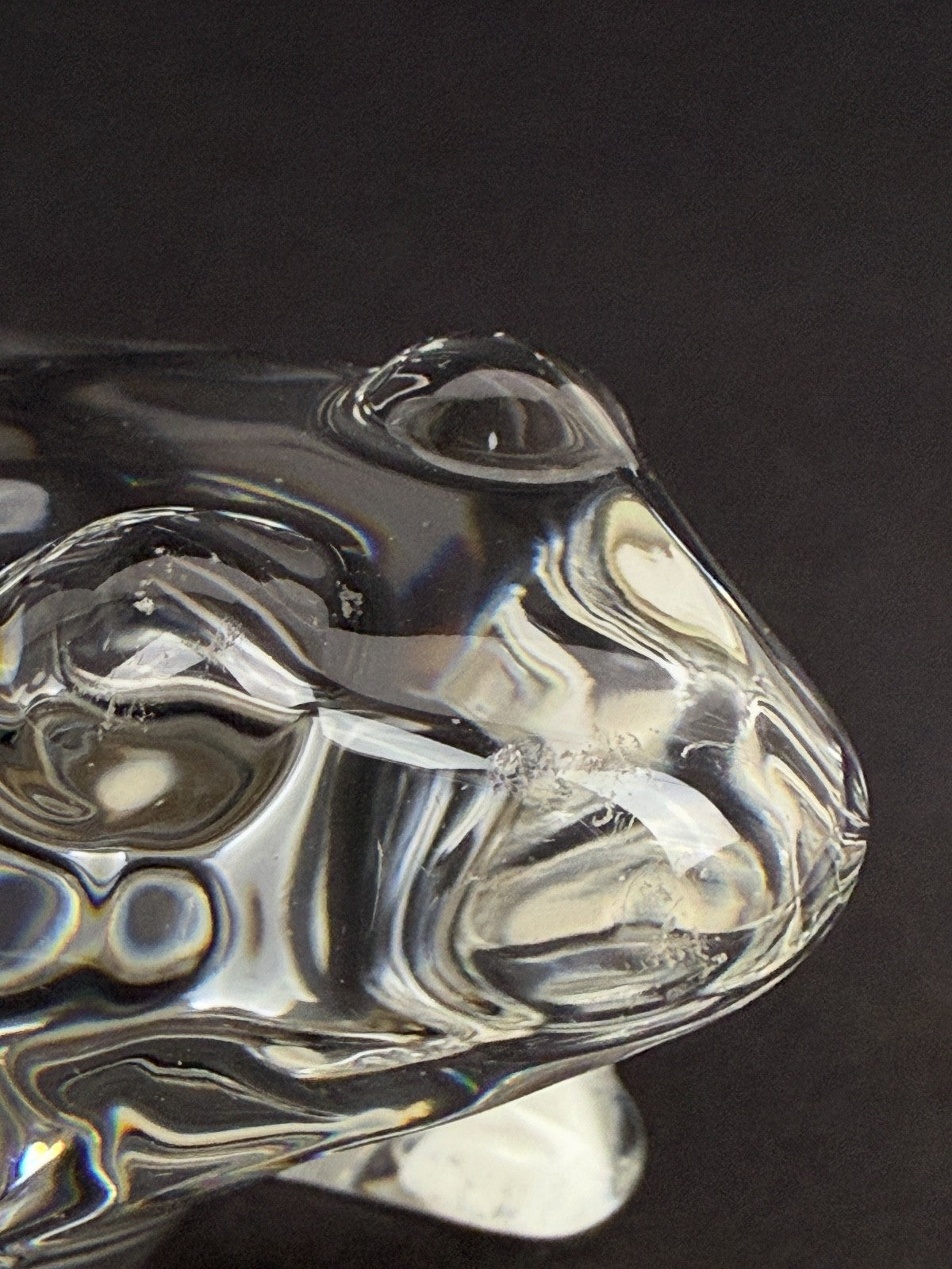 Baccarat, grenouille en cristal, presse-papiers