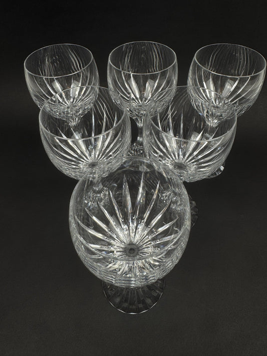 Série de 6 verres à eau 17,5 cm Masséna de Baccarat état neuf !