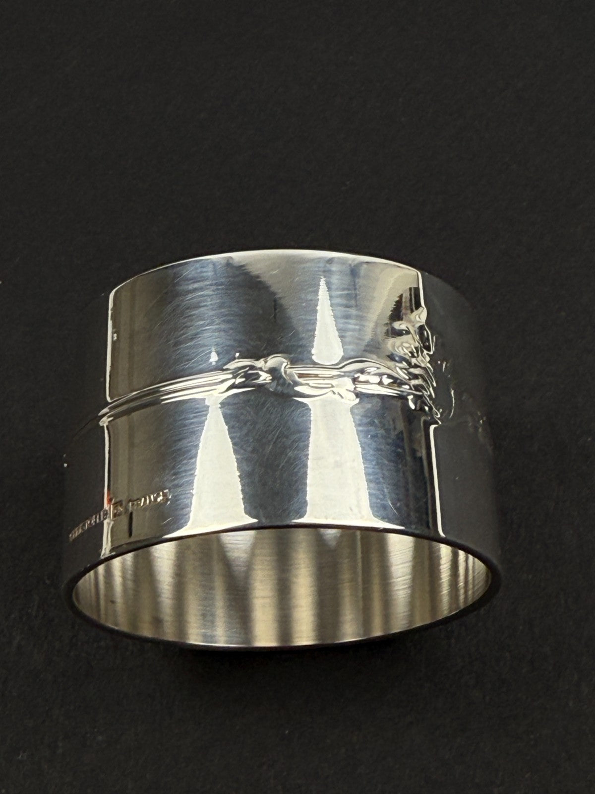 CHRISTOFLE - Rond de serviette en métal argenté - Modèle Marly