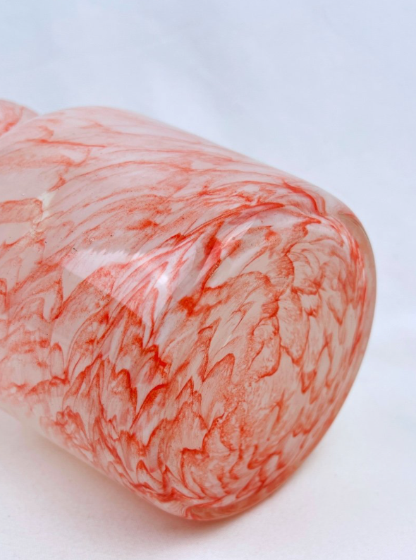 Vase En Verre Marbré Rose, Murano