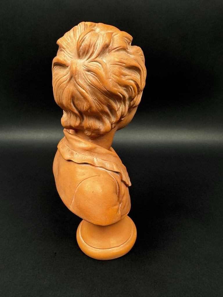 Buste "Alexandre Brongniart enfant" – Résine façon terre cuite, d’après Houdon