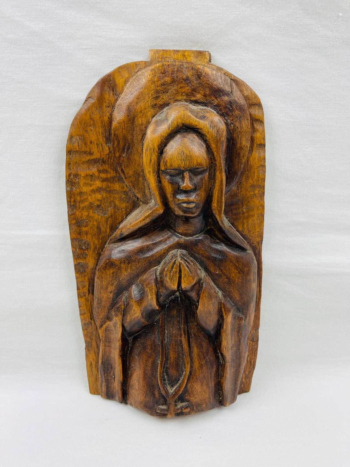 Icone en bois Vierge en prière