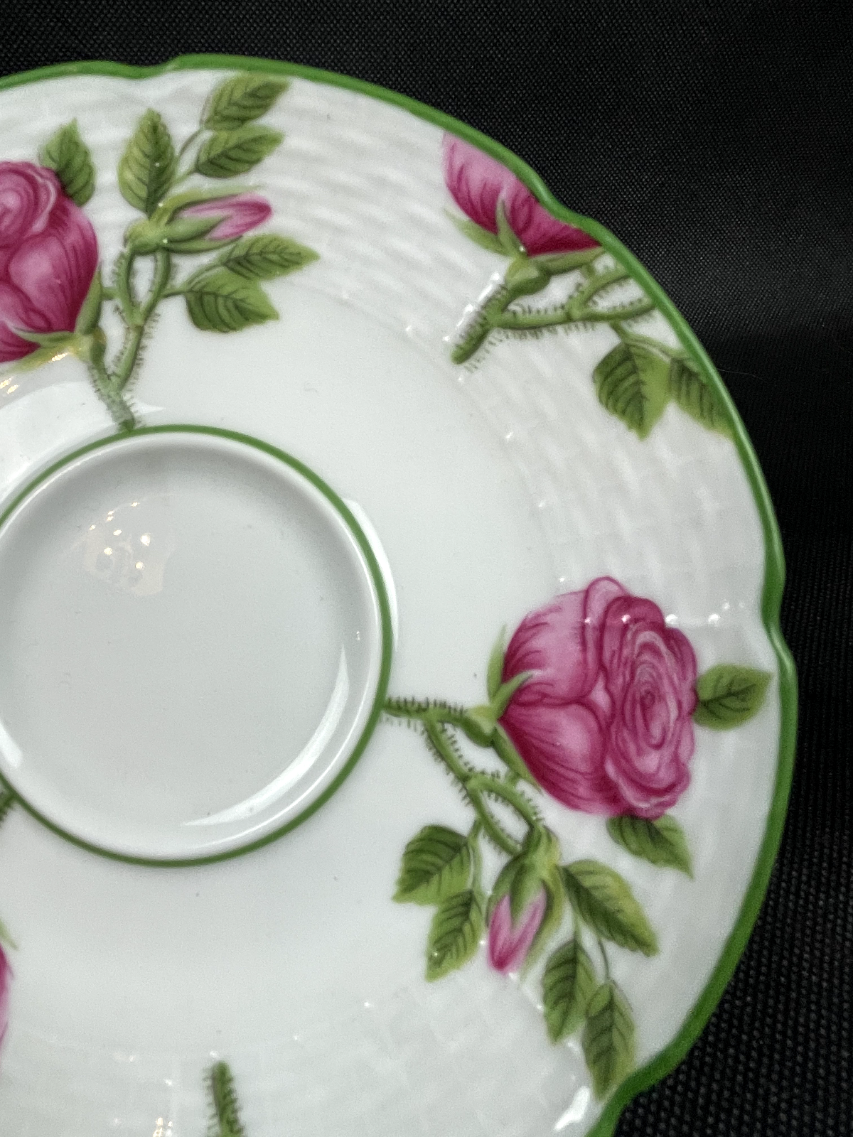 Petite sous-tasse  en porcelaine Raynaud Limoges Jardins de Villandry neuve n°2