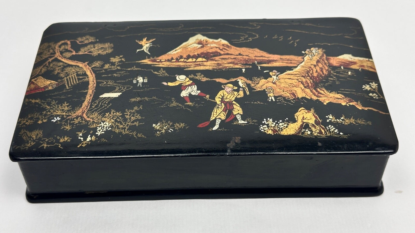 Boîte, Coffret En Carton Bouilli Napoléon III