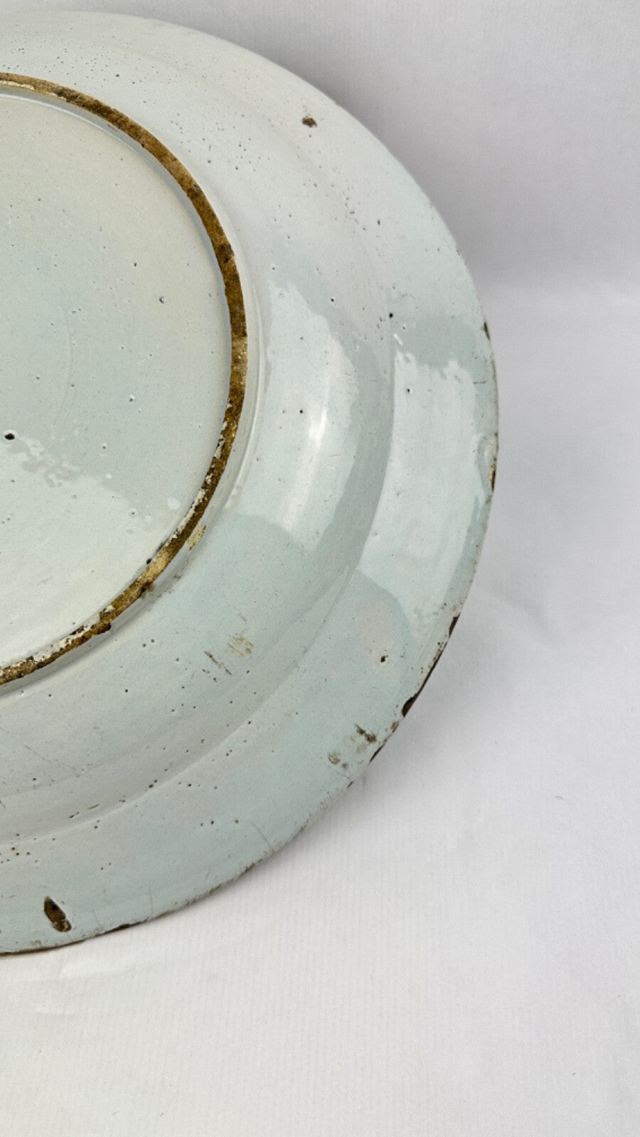 Grand Plat en faience 18ème  de Delft 34 cm