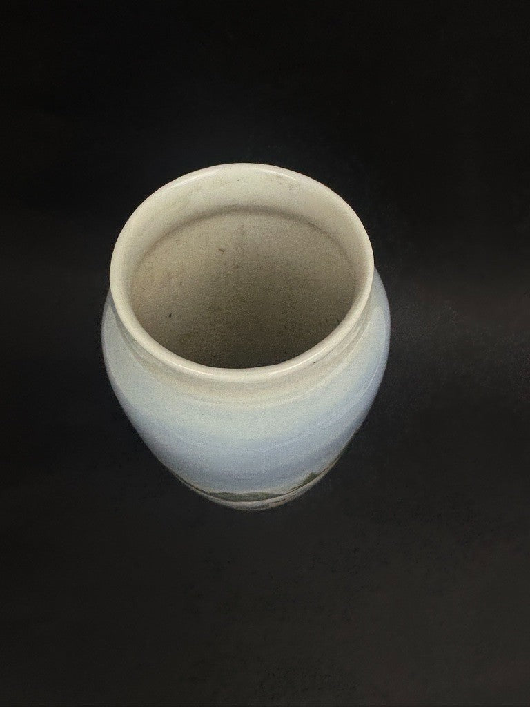 Vase en porcelaine de Copenhague, décor hivernal peint à la main, vers 1900-1920
